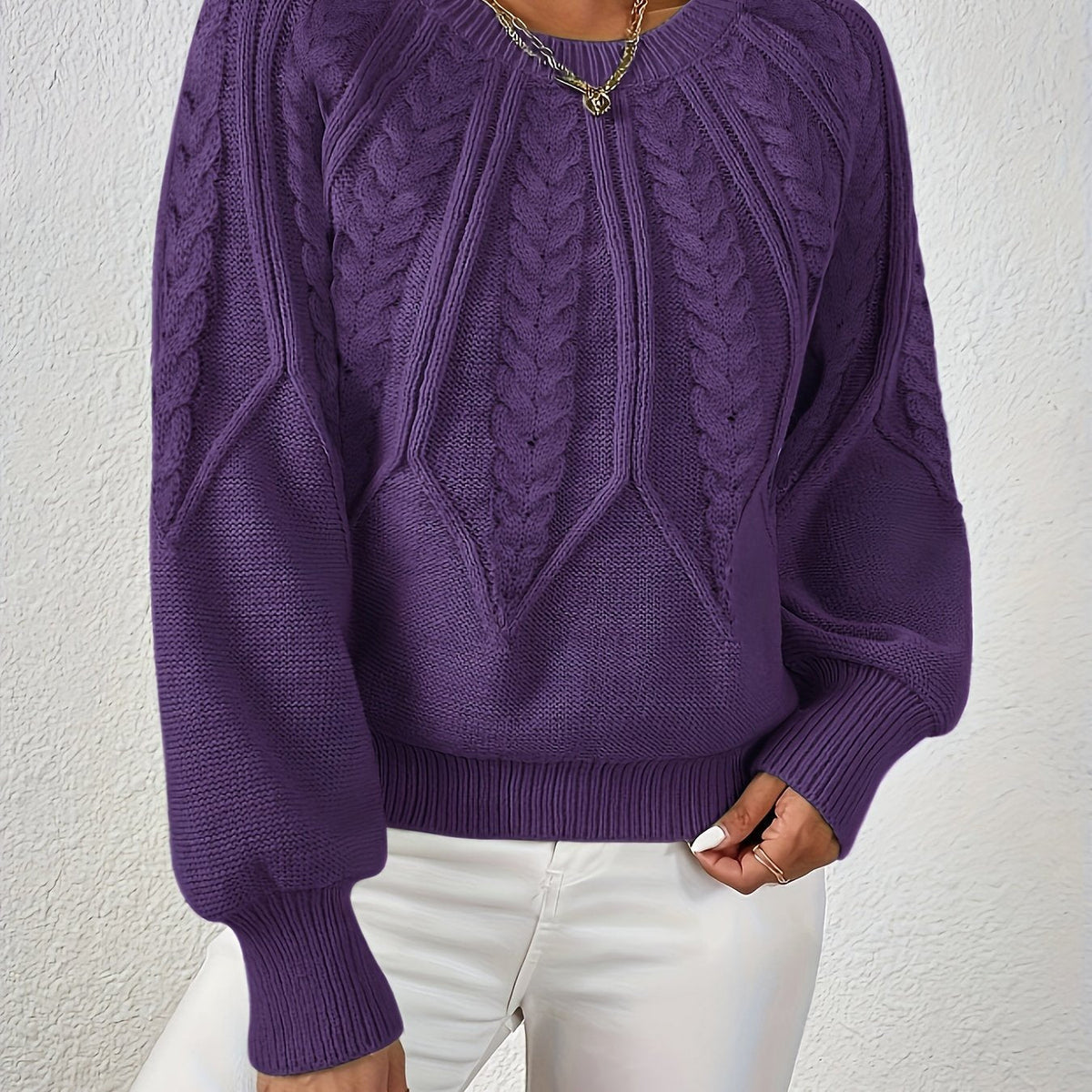Women's Cable-Knit Cropped Jumper