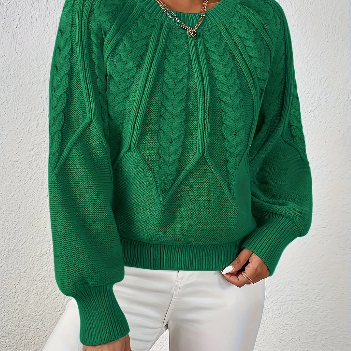 Women's Cable-Knit Cropped Jumper