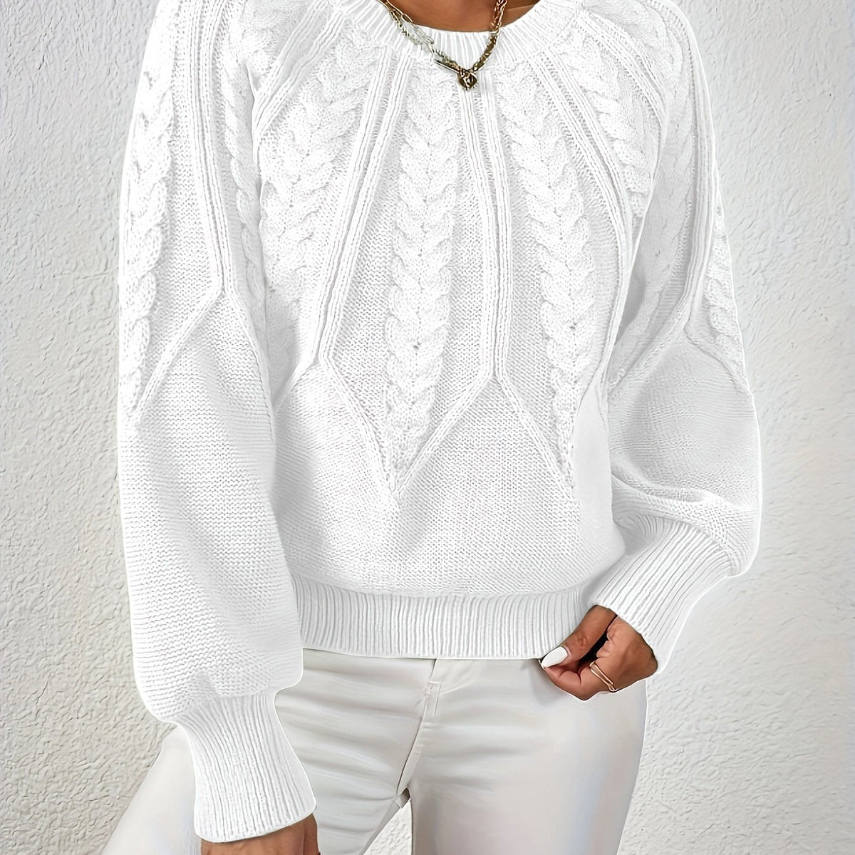 Women's Cable-Knit Cropped Jumper
