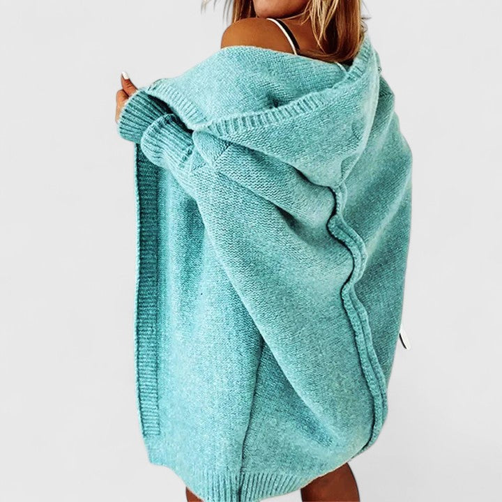 Women's Cardigan with Oversized Fit and Hood