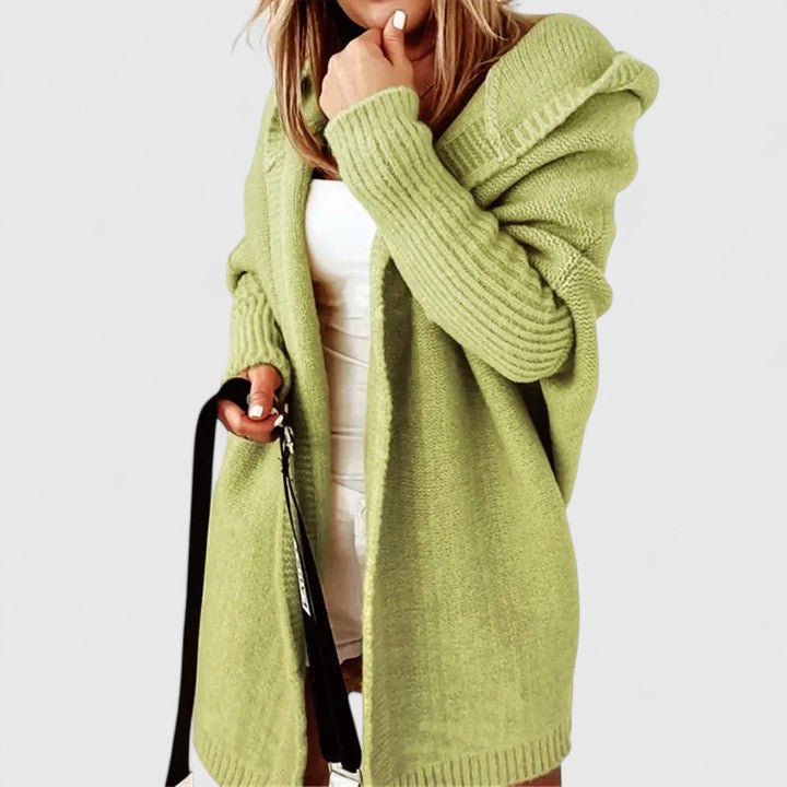 Women's Cardigan with Oversized Fit and Hood
