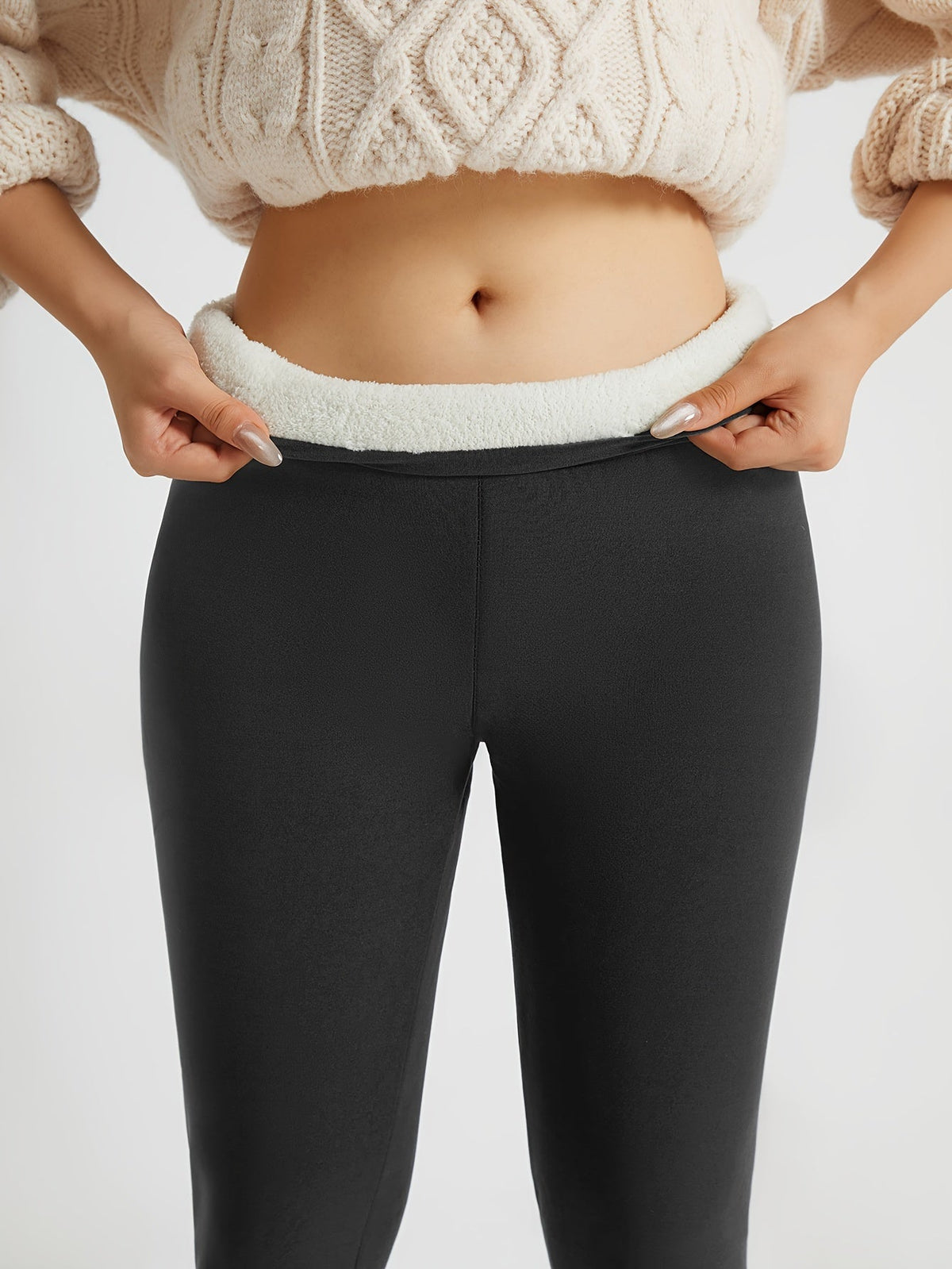Women's High-Waist Fleece-Lined Winter Leggings