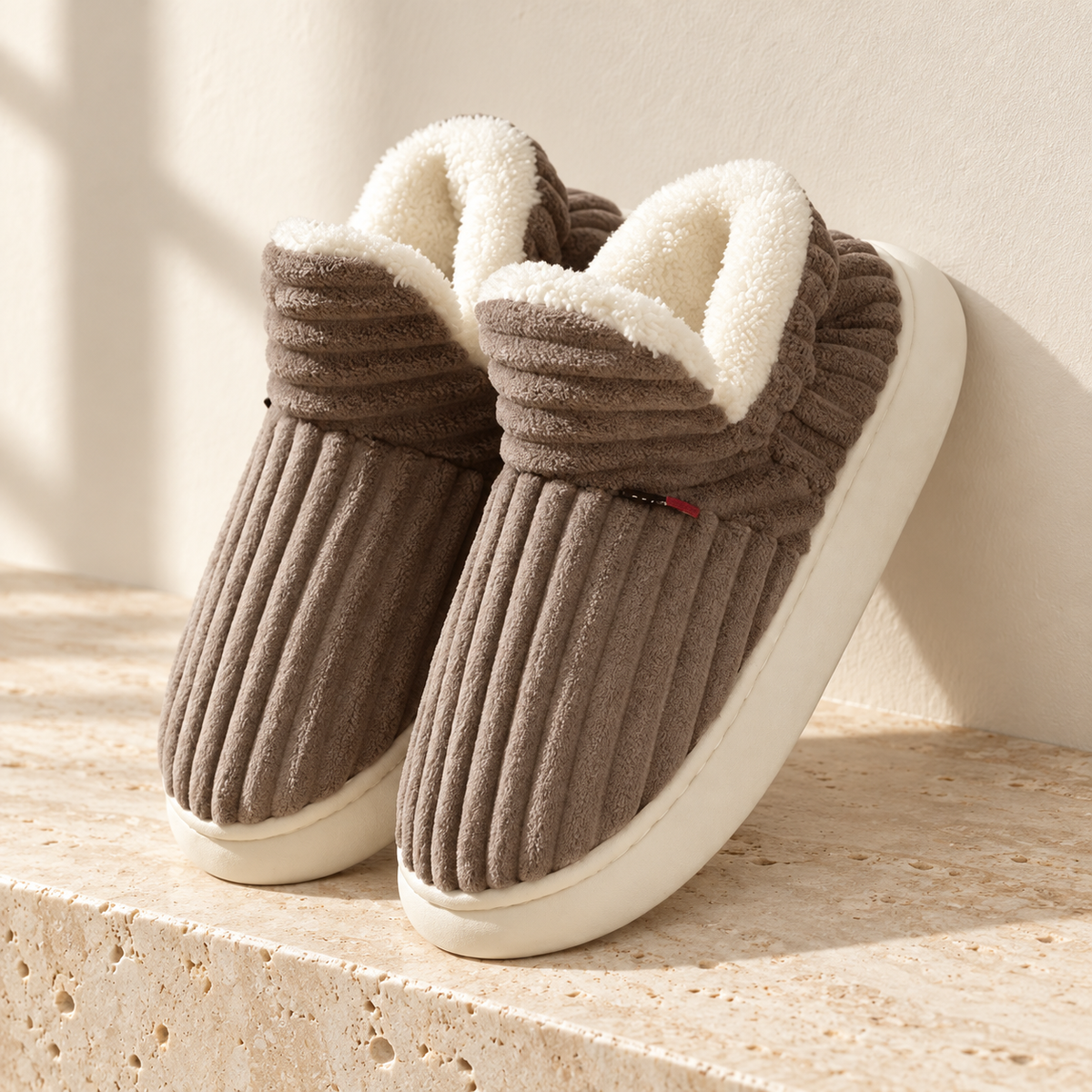 Women's House Slippers, Faux Fur-Lined Closed Toe Slip-On