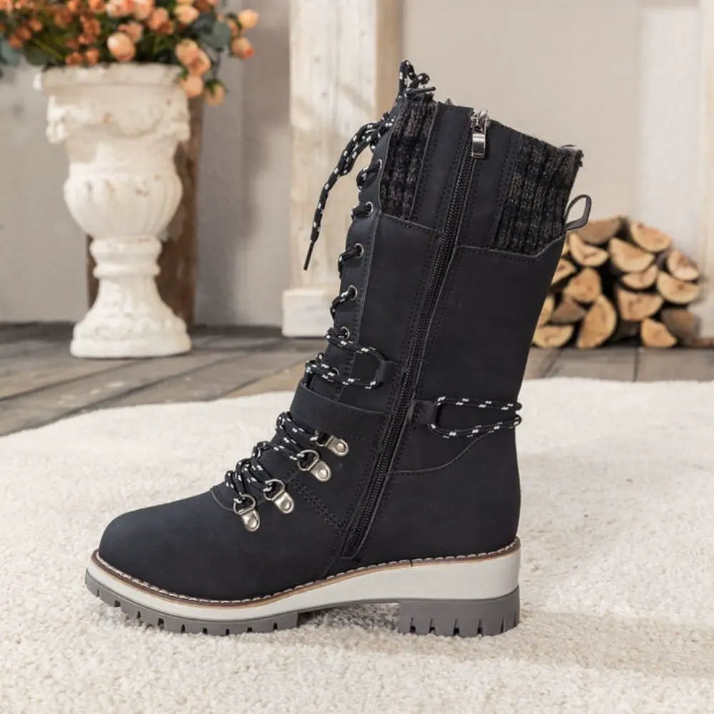 Women’s Knit Cuff Combat Winter Boots