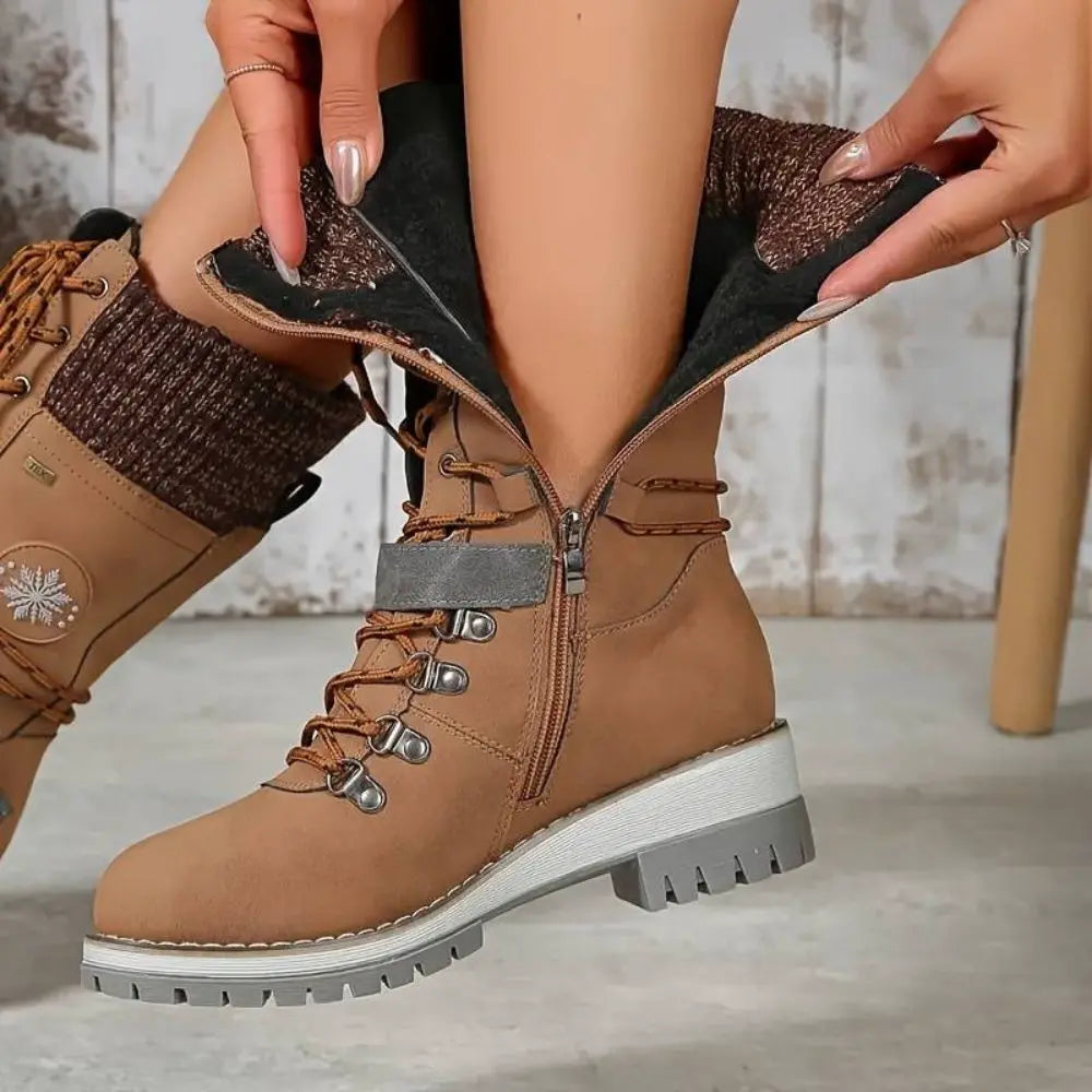 Women’s Knit Cuff Combat Winter Boots