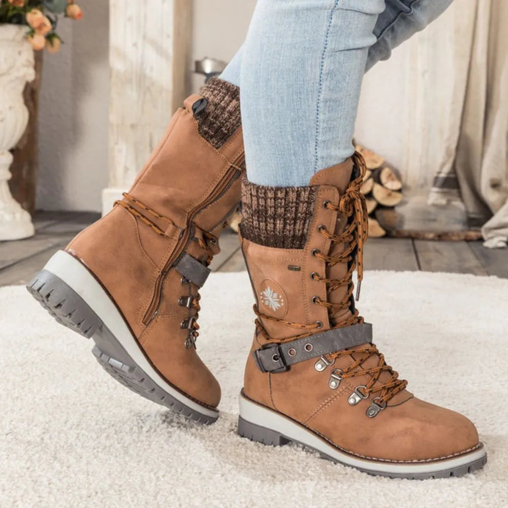Women’s Knit Cuff Combat Winter Boots