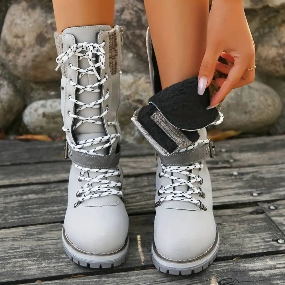 Women’s Knit Cuff Combat Winter Boots