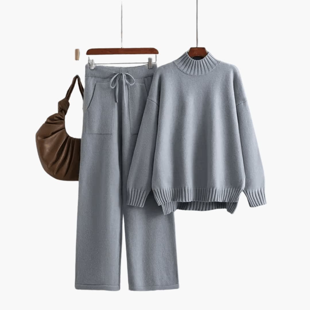 Women's Mock Neck Sweater Set