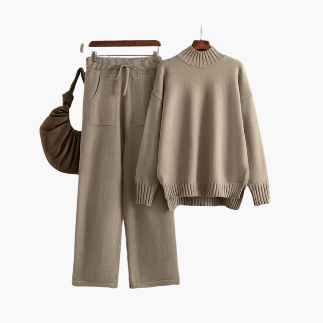 Women's Mock Neck Sweater Set