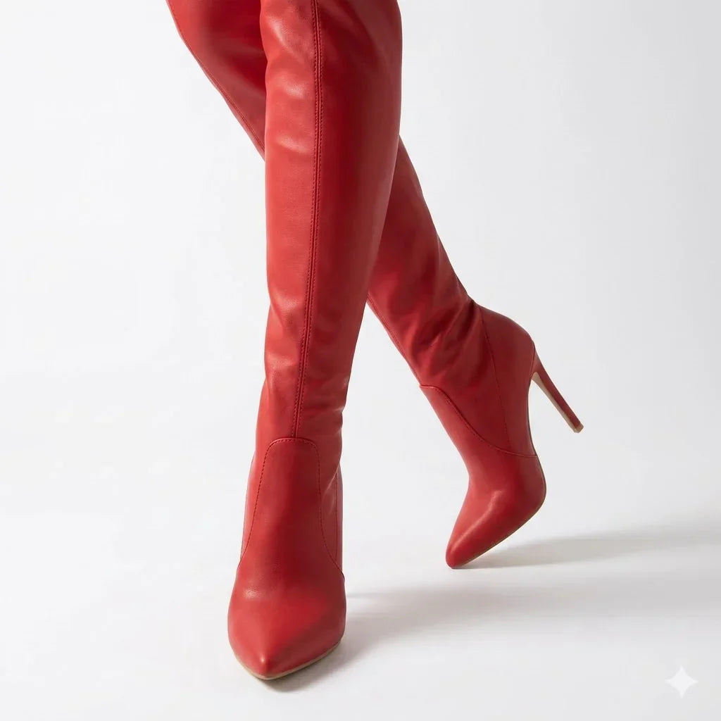 Women's Over the Knee Stiletto Boots with Pointed Toe