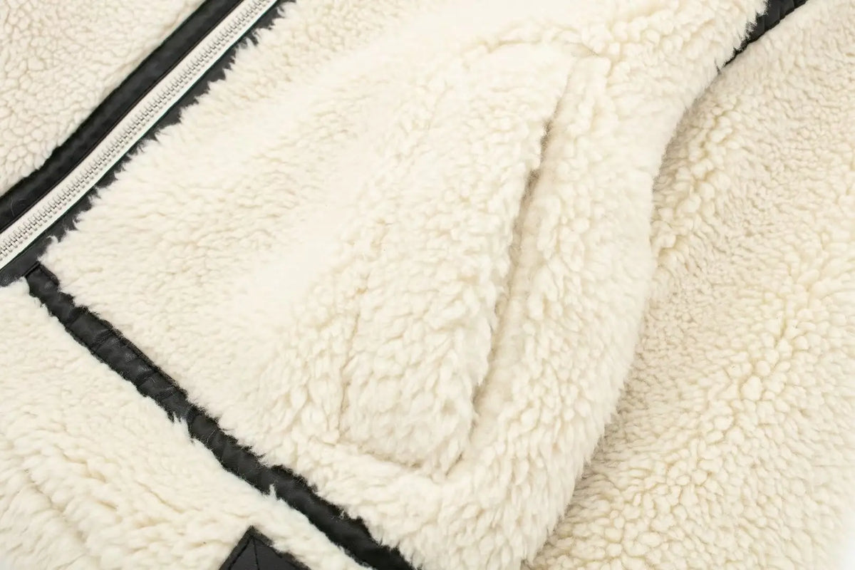 Women's Oversized Teddy Jacket with Contrast Trim