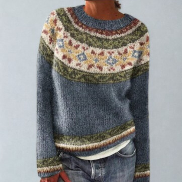 Women's Sweater with Retro Style