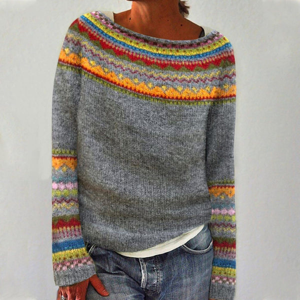 Women's Sweater with Retro Style
