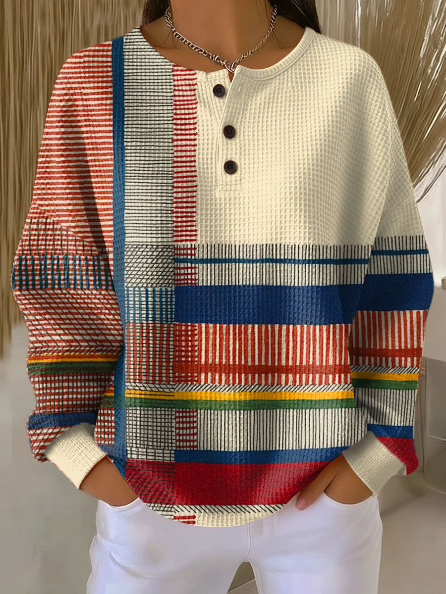 Women's Sweater with Thick Double-Knit Fabric