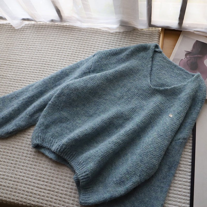 Women's V-Neck Softness Sweater | Boxy Fit Knit