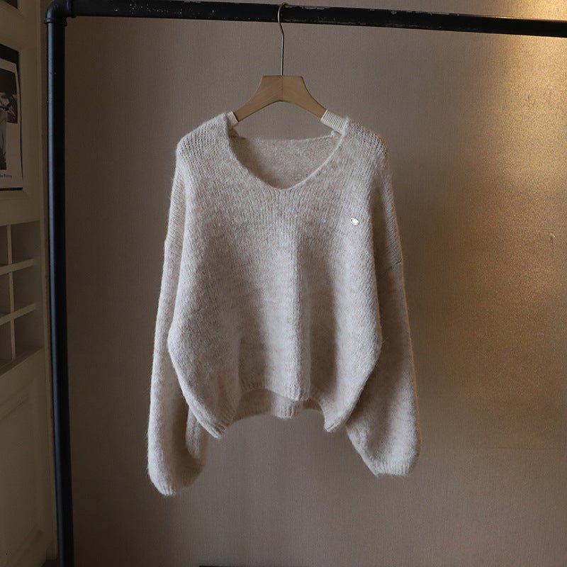 Women's V-Neck Softness Sweater | Boxy Fit Knit