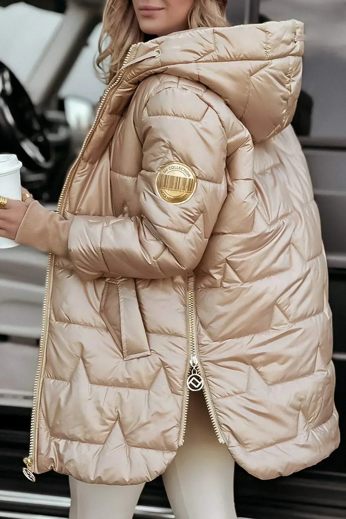 Women's Winter Jacket with Hood and Lining