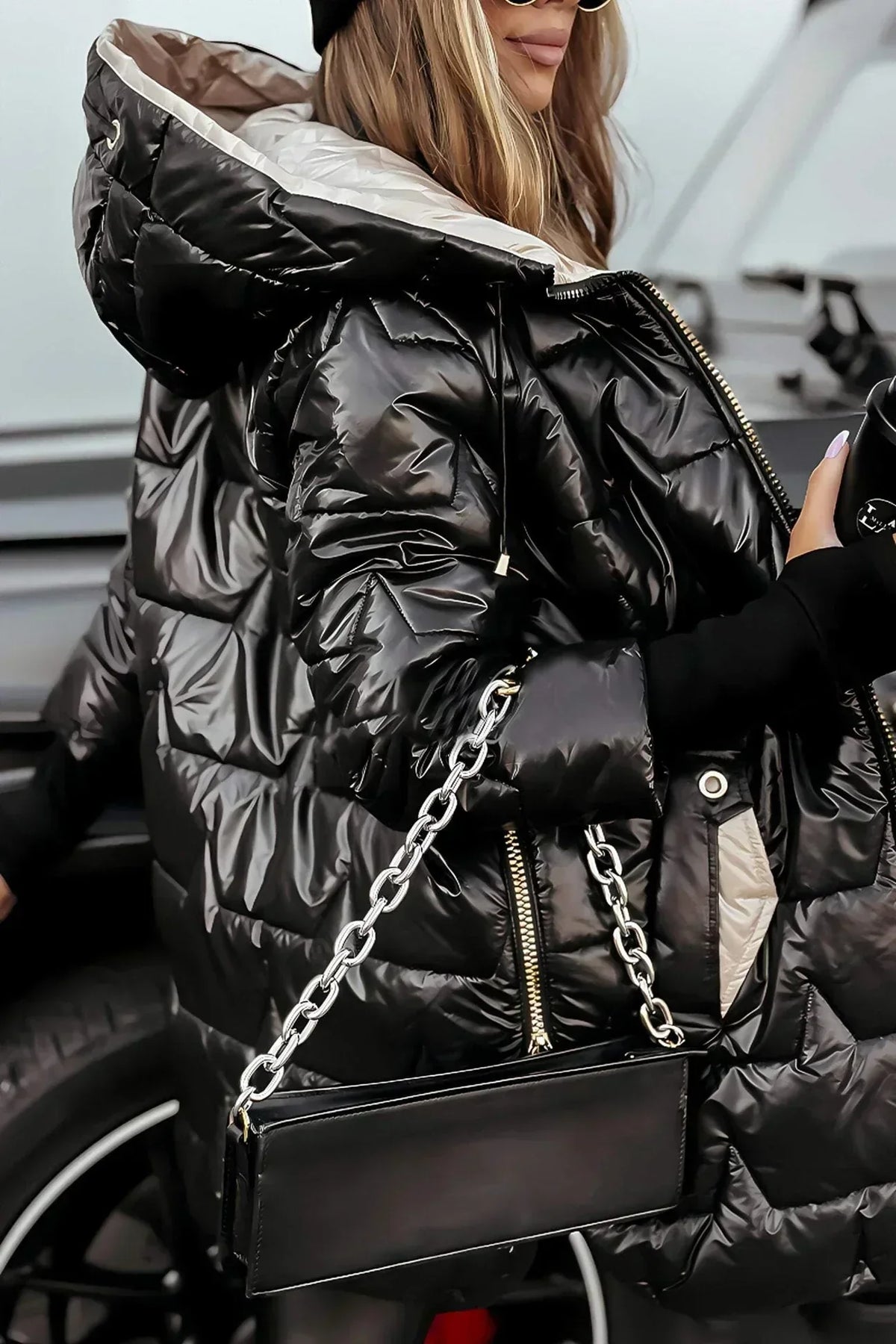 Women's Winter Jacket with Hood and Lining