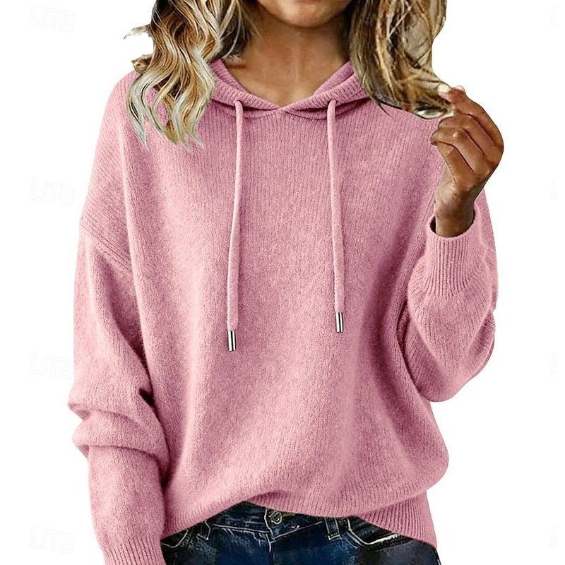 Wren | Women's Hooded Drawstring Knit Sweater