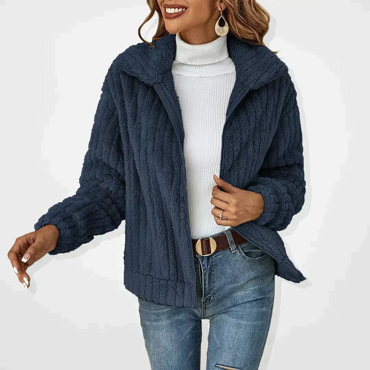 Wren | Women's Zip-Up Sherpa Cardigan Jacket