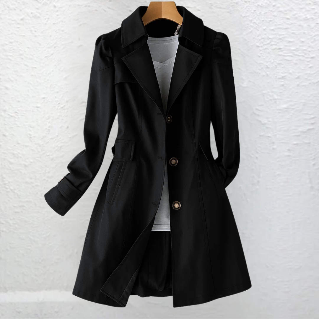 Abigail | Women's Coat with Lapels and Button Closure