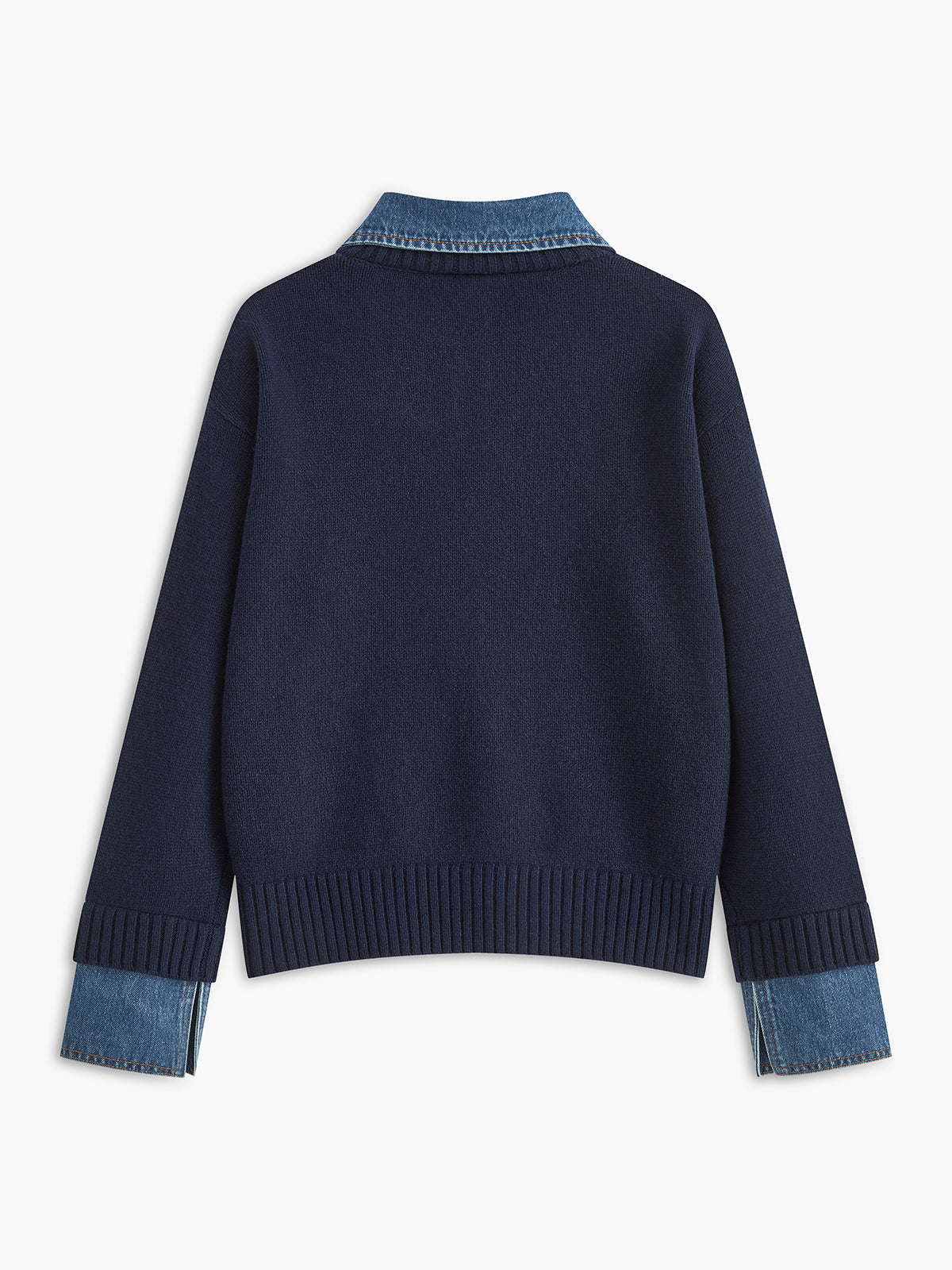 Adalyn | Women's Panel Collar Long Sleeve Sweater