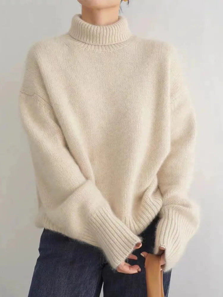 Adalyn | Women's Ribbed High Collar Turtleneck Sweater
