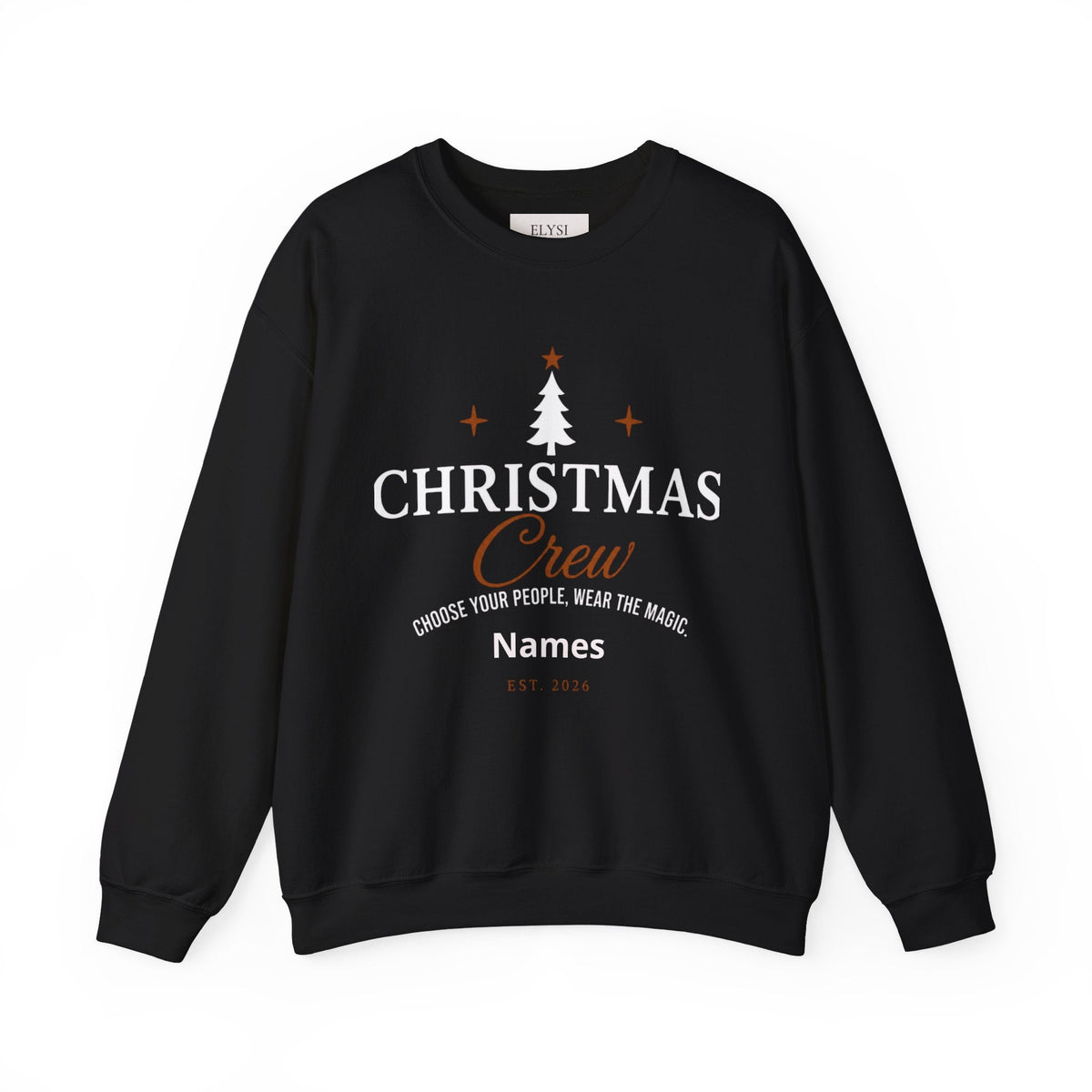 Adult Christmas Crew Sweatshirt | Personalized Family Name Tree Sweatshirt | Custom Christmas Crewneck | Matching Family Holiday Sweater