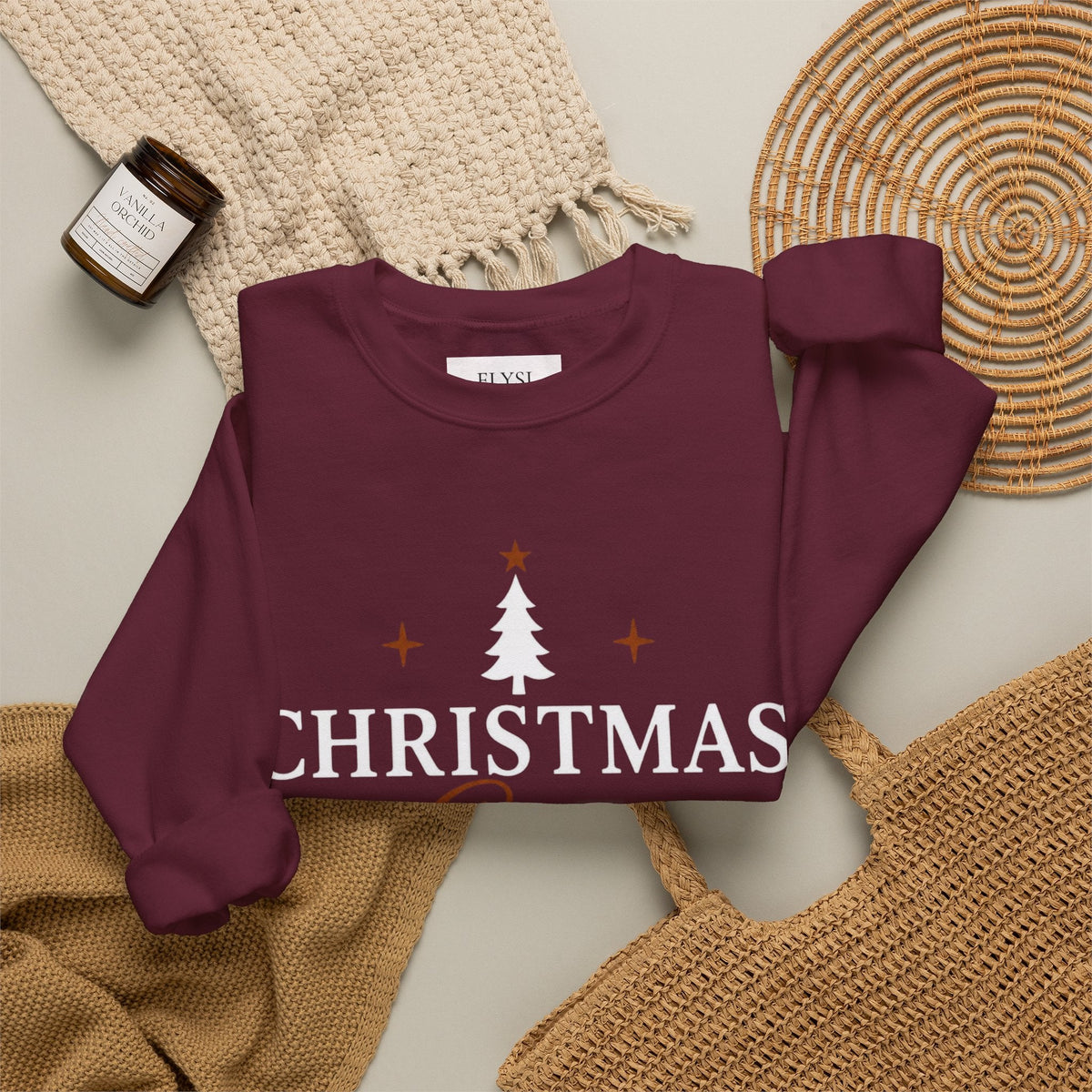 Adult Christmas Crew Sweatshirt | Personalized Family Name Tree Sweatshirt | Custom Christmas Crewneck | Matching Family Holiday Sweater