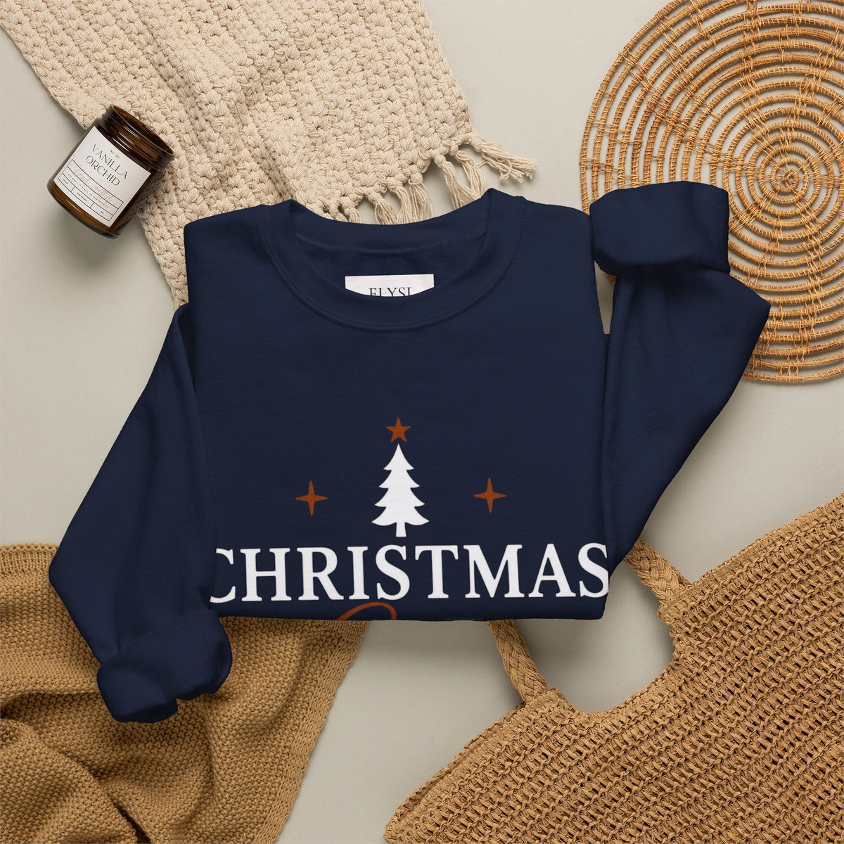 Adult Christmas Crew Sweatshirt | Personalized Family Name Tree Sweatshirt | Custom Christmas Crewneck | Matching Family Holiday Sweater