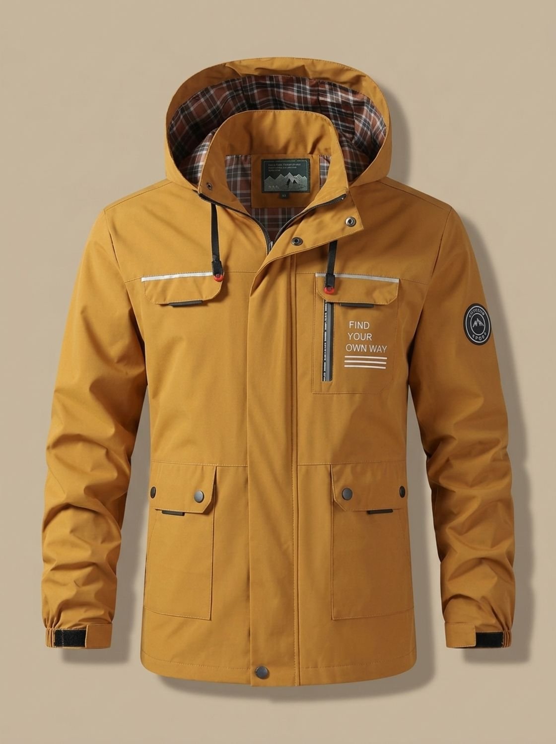 Aiden | Men's Hooded Water-Resistant Outdoor Jacket Multi-Pocket