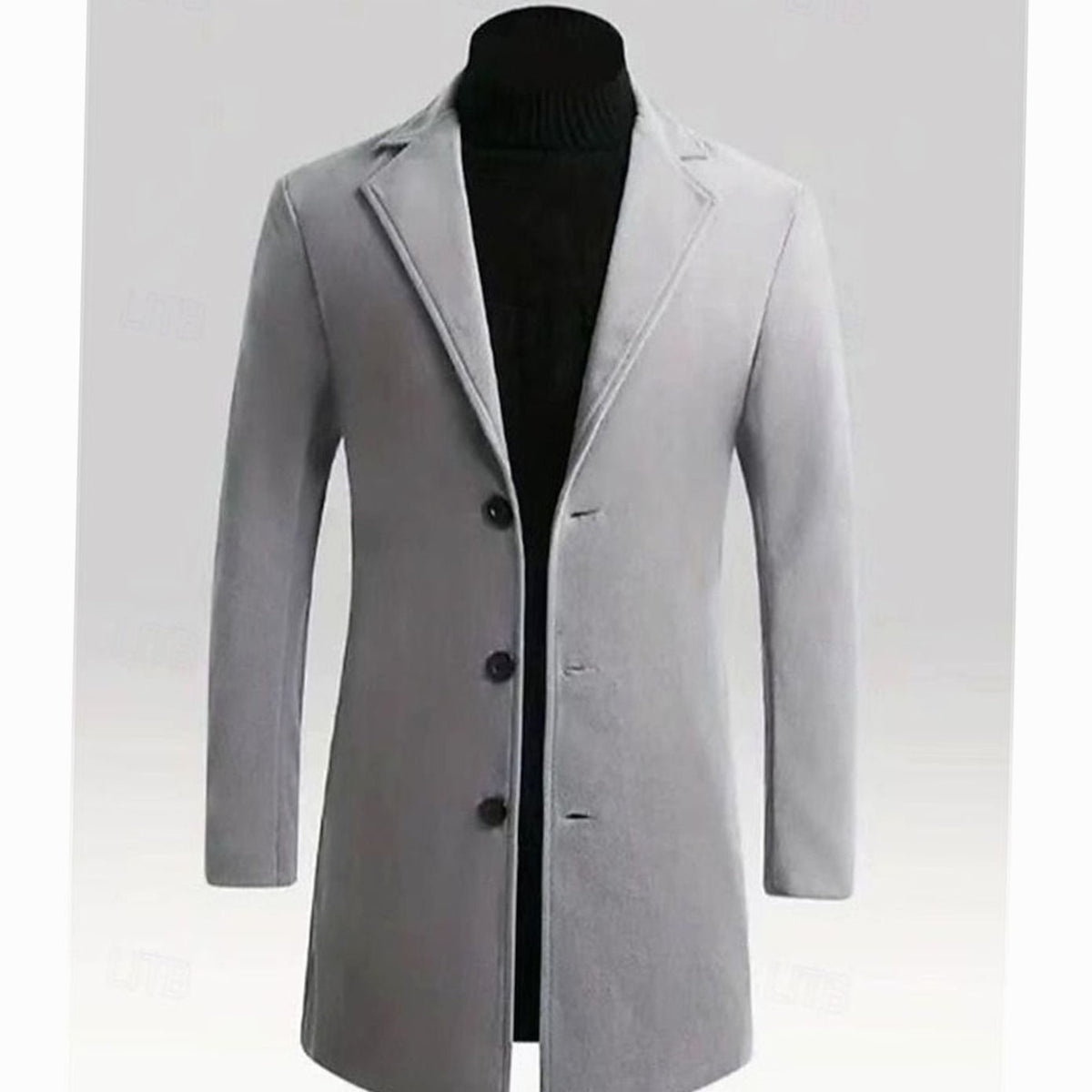 Alexander | Men's Classic Long Wool Coat Single-Breasted Overcoat