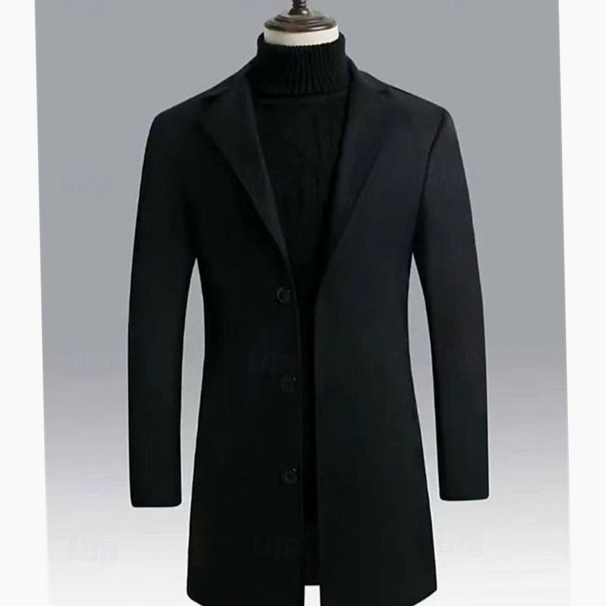 Alexander | Men's Classic Long Wool Coat Single-Breasted Overcoat