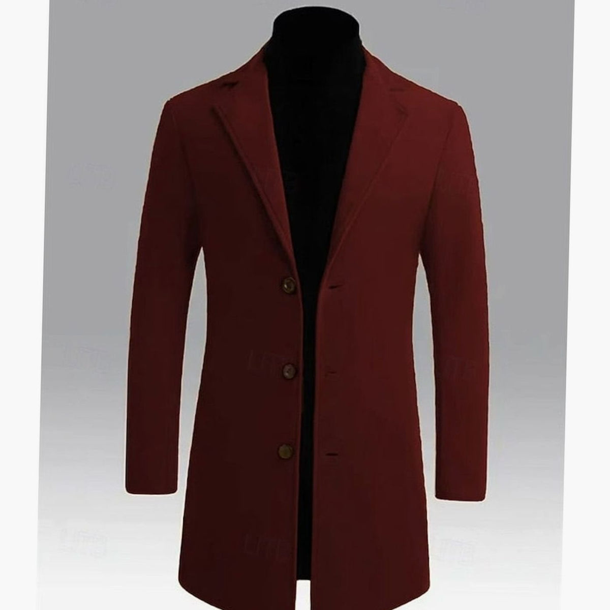 Alexander | Men's Classic Long Wool Coat Single-Breasted Overcoat