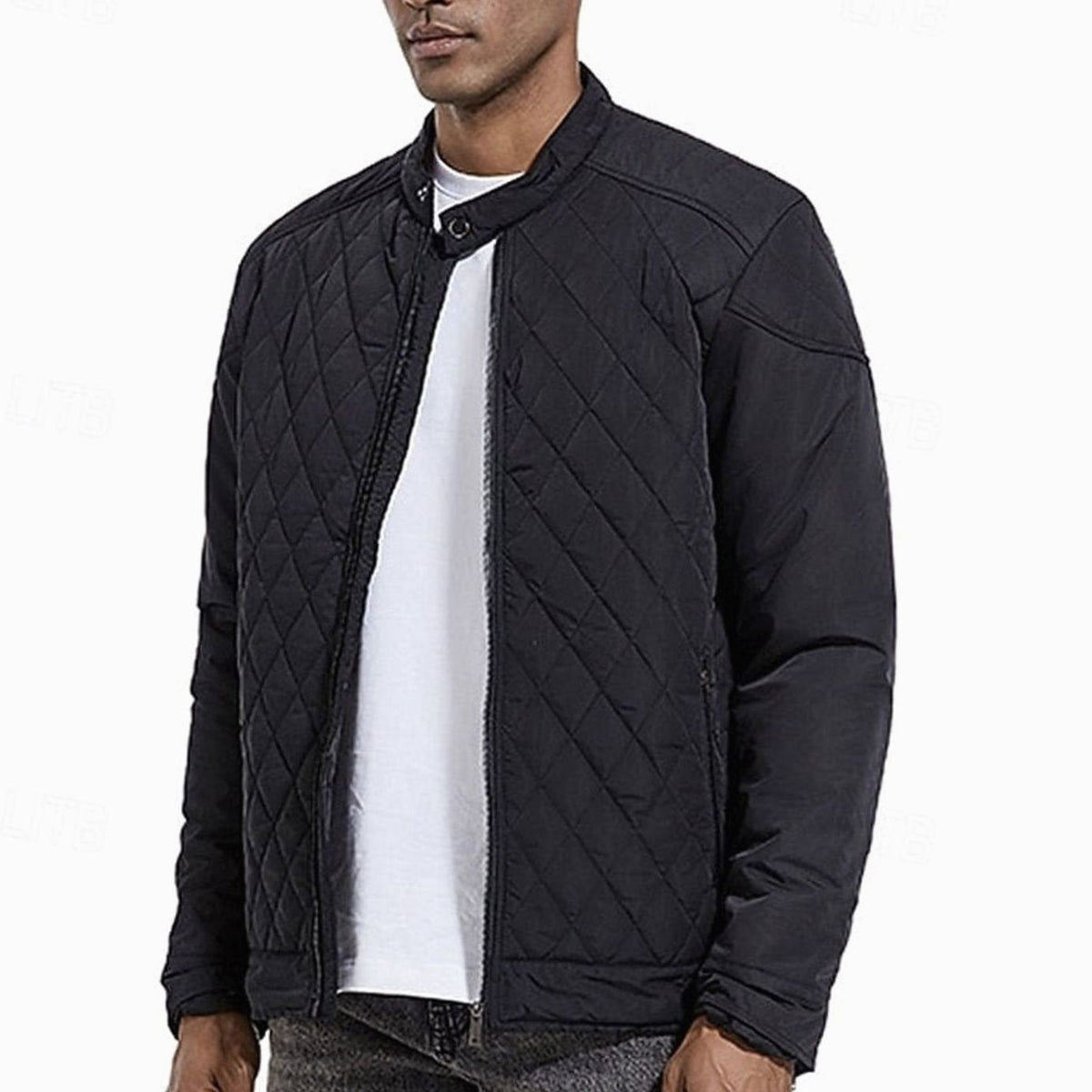 Alexander | Men's Diamond-Quilted Stand-Collar Full-Zip Jacket