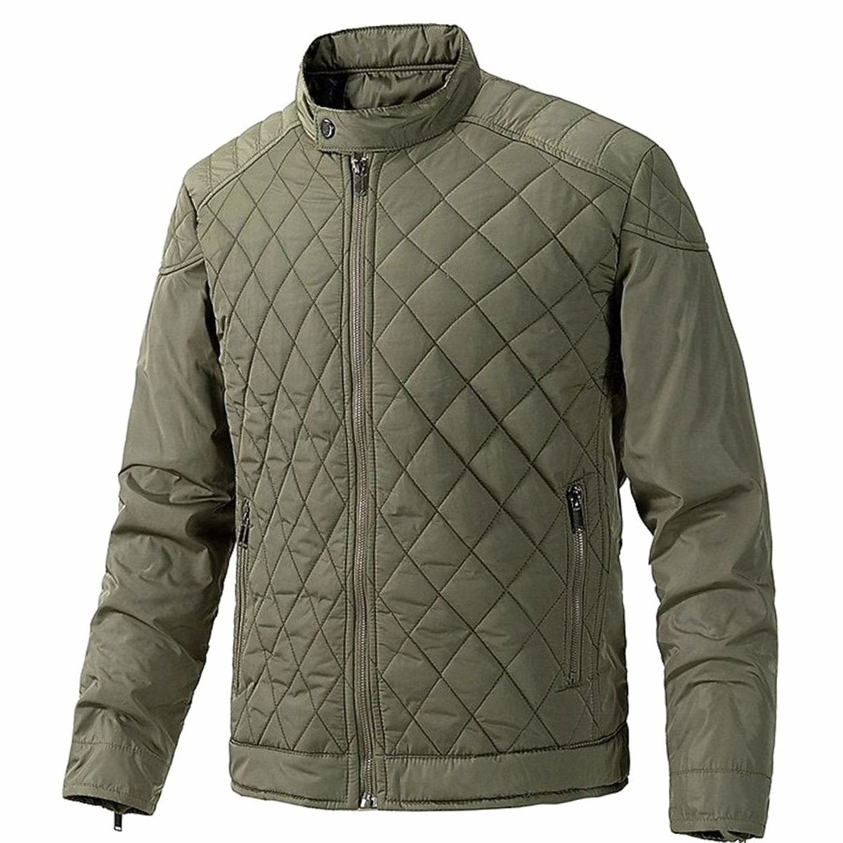Alexander | Men's Diamond-Quilted Stand-Collar Full-Zip Jacket