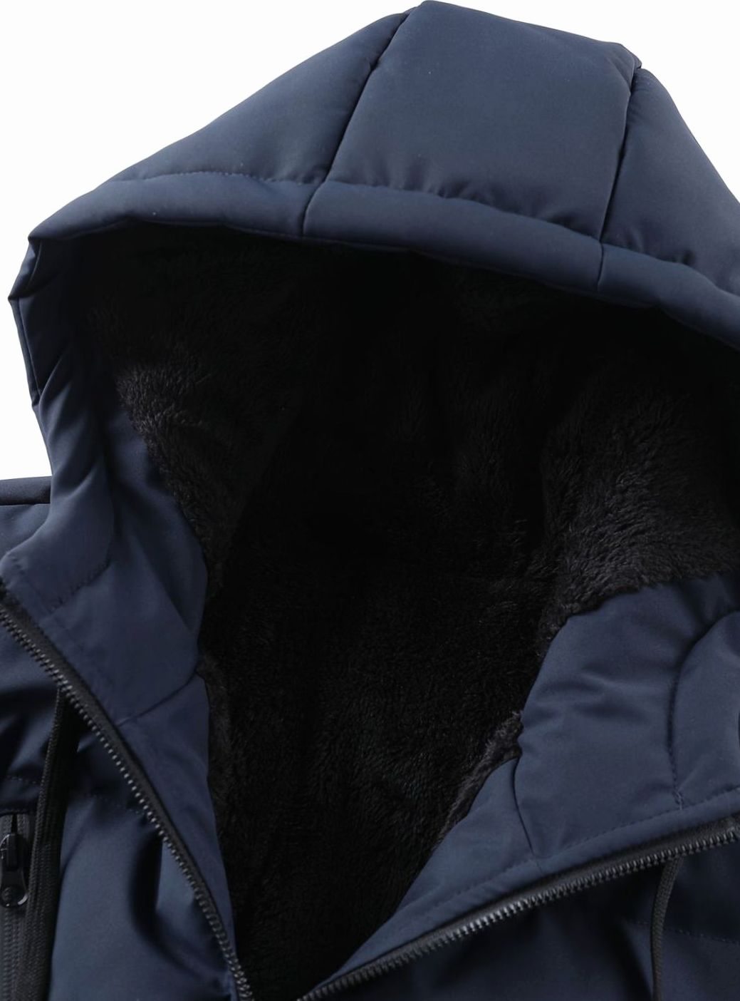 Alexander | Men's Quilted Hooded Winter Jacket Ribbed-Cuff Full-Zip Puffer