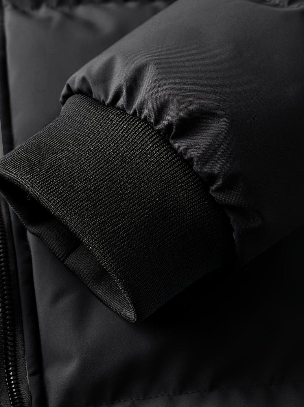 Alexander | Men's Quilted Hooded Winter Jacket Ribbed-Cuff Full-Zip Puffer