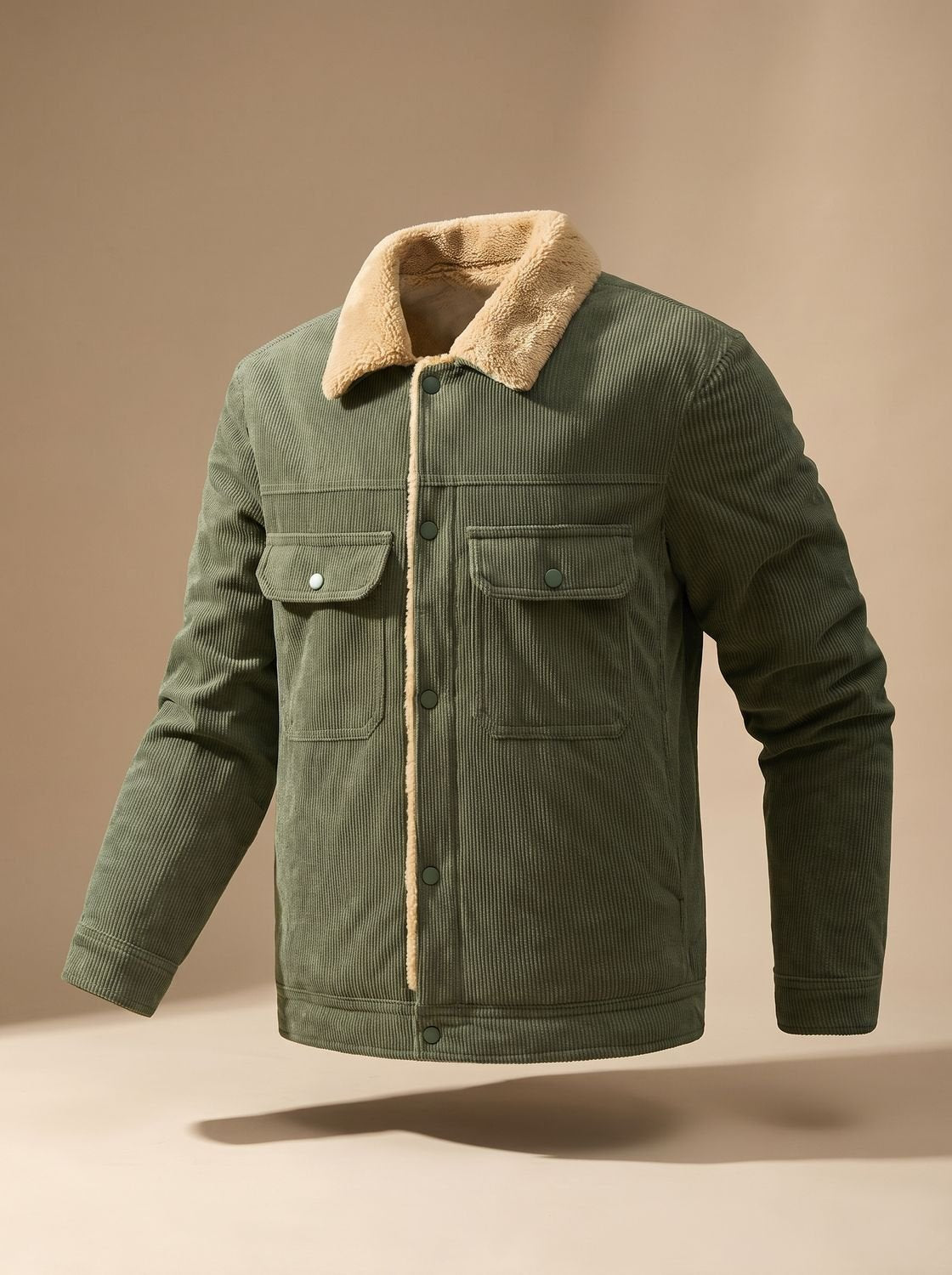 Alexander | Men's Sherpa-Lined Corduroy Button-Front Jacket