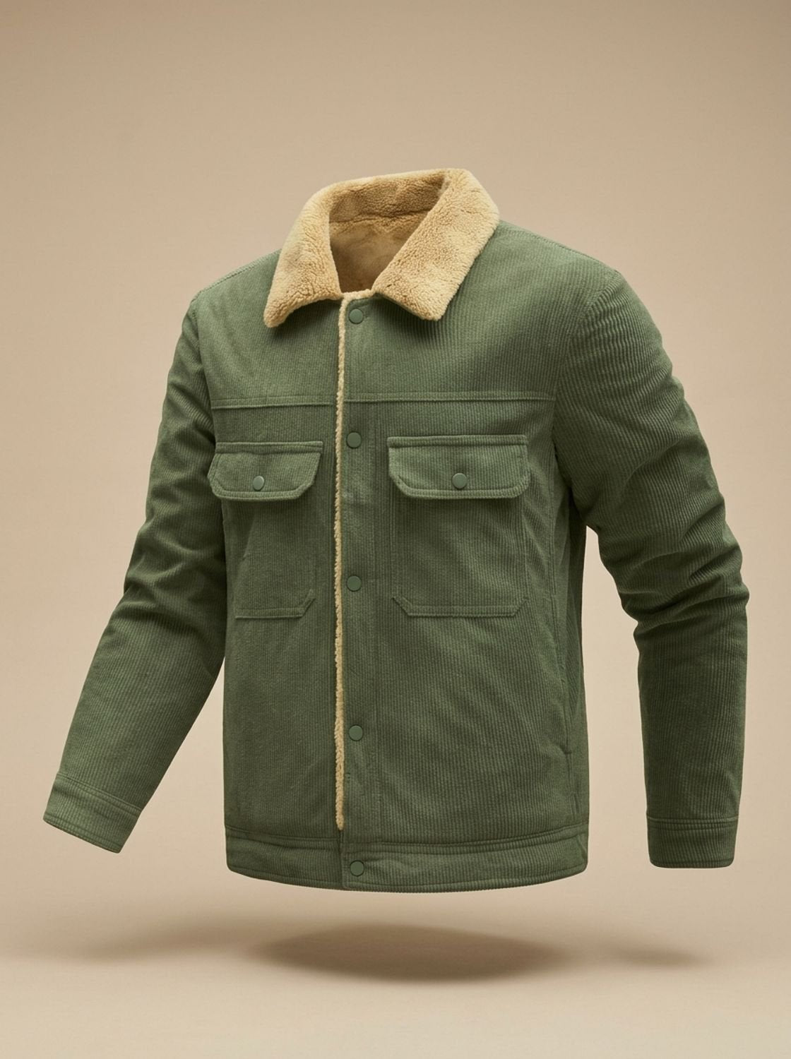 Alexander | Men's Sherpa-Lined Corduroy Button-Front Jacket