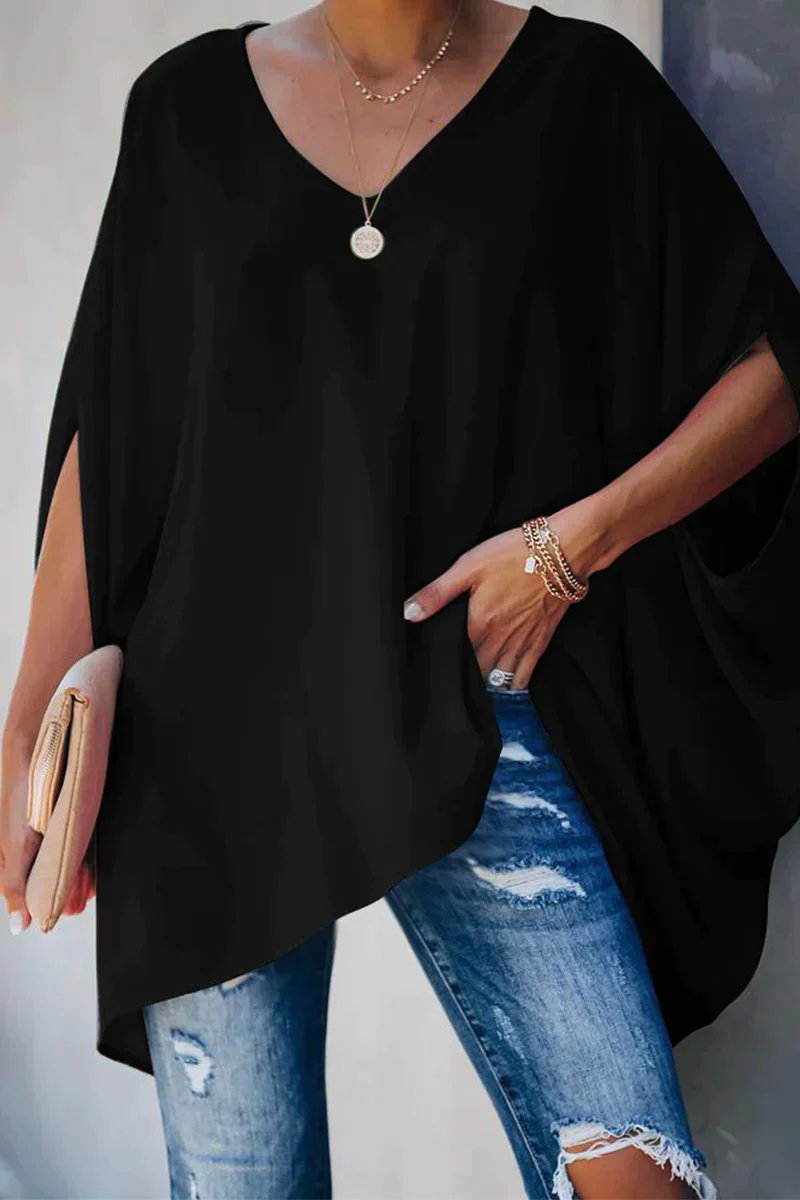 Amara | Women's Oversized V-Neck Tunic Top