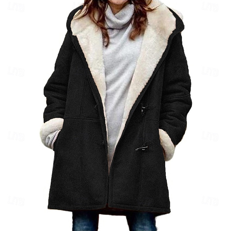 Amelia | Women's Coat with Hood and Toggle Closure