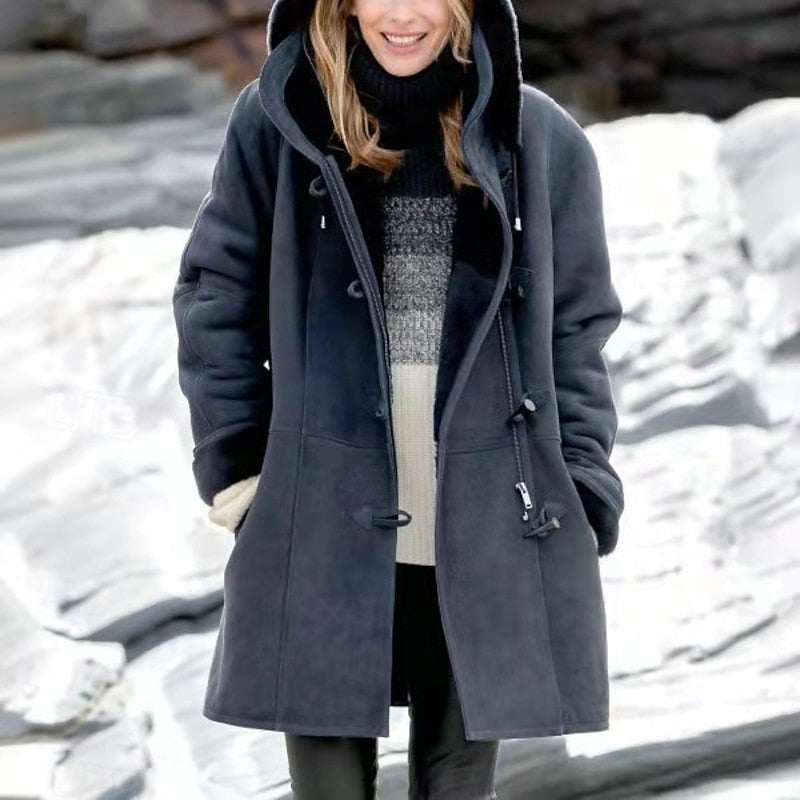 Amelia | Women's Coat with Hood and Toggle Closure