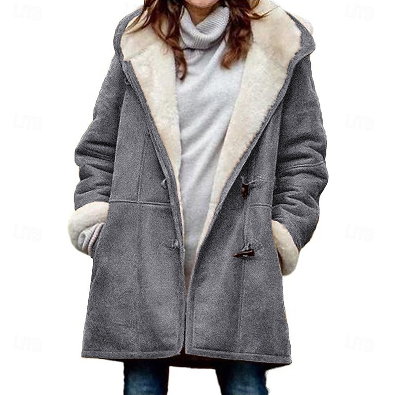 Amelia | Women's Coat with Hood and Toggle Closure