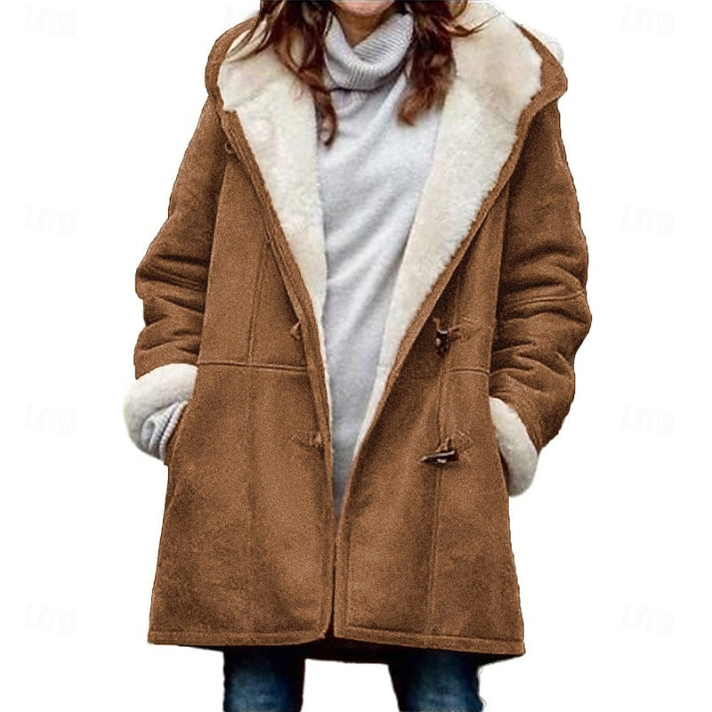 Amelia | Women's Coat with Hood and Toggle Closure