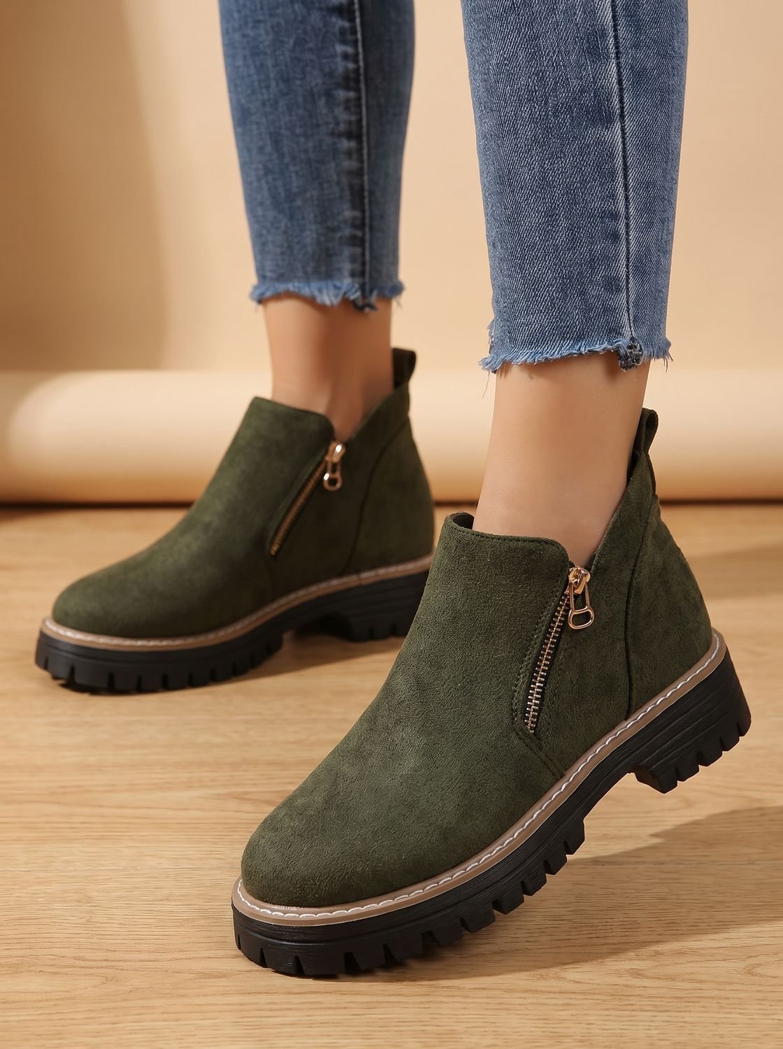 Amelia | Women's Orthopedic Ankle Boots Side-Zip Leopard Print Booties