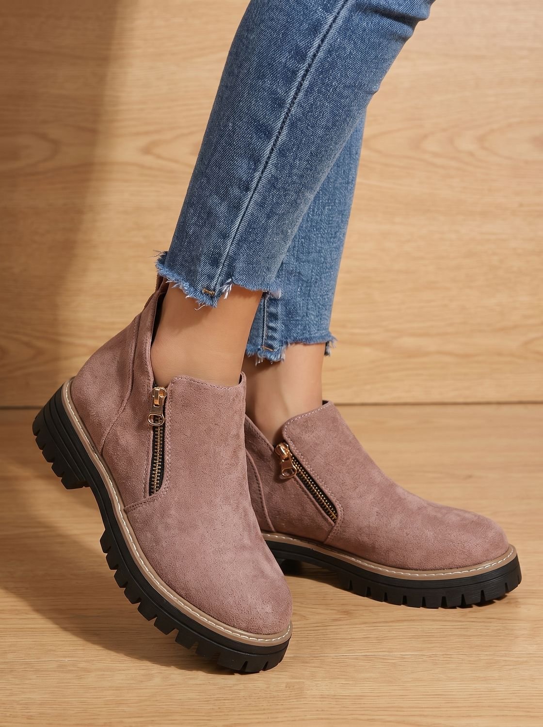 Amelia | Women's Orthopedic Ankle Boots Side-Zip Leopard Print Booties