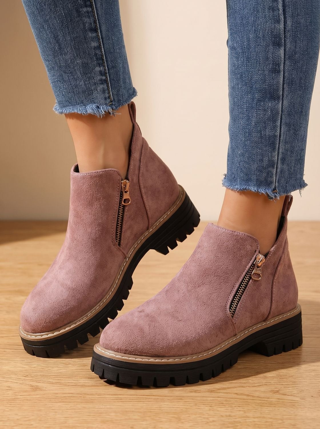 Amelia | Women's Orthopedic Ankle Boots Side-Zip Leopard Print Booties