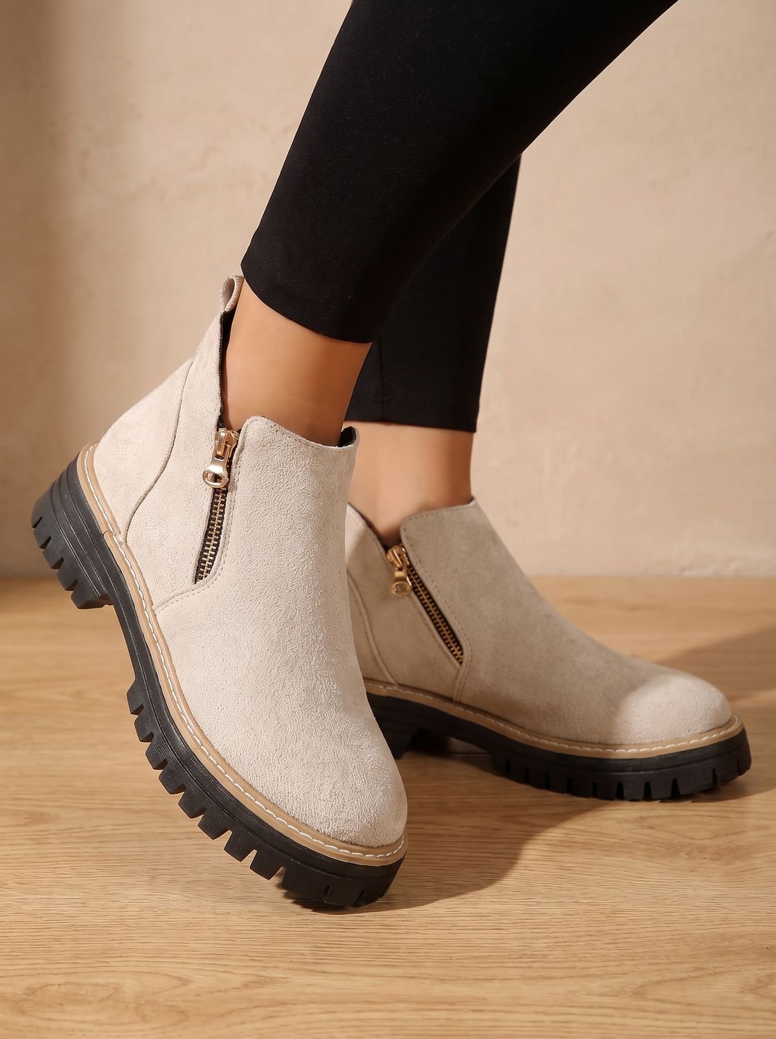 Amelia | Women's Orthopedic Ankle Boots Side-Zip Leopard Print Booties