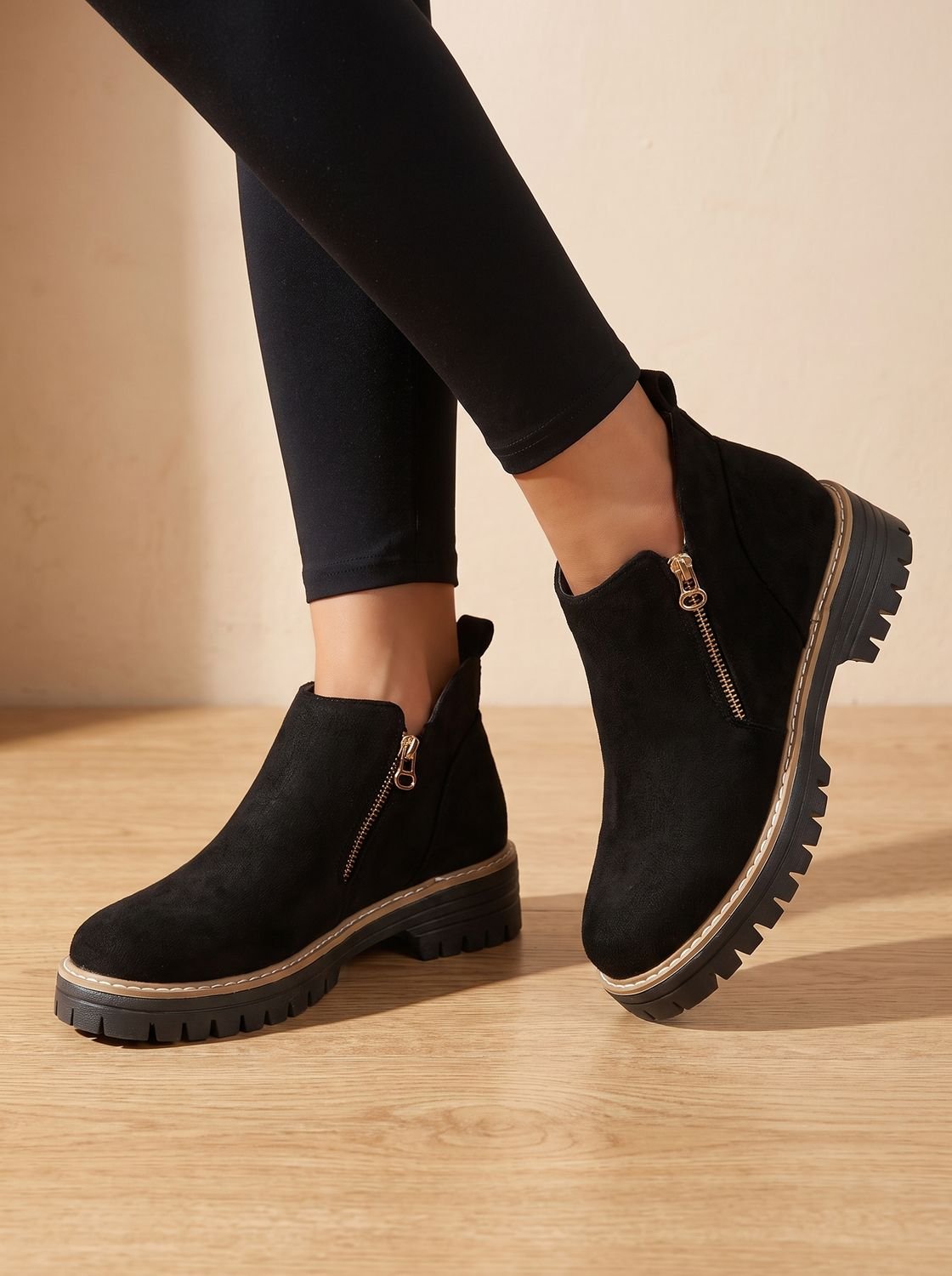 Amelia | Women's Orthopedic Ankle Boots Side-Zip Leopard Print Booties